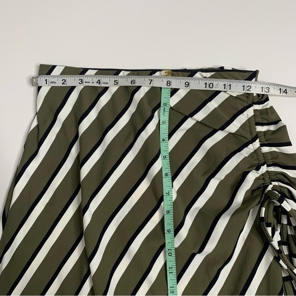 SOLID & STRIPED Ruched Striped Stretch-Jersey Skirt NWT - Picture 15 of 16
